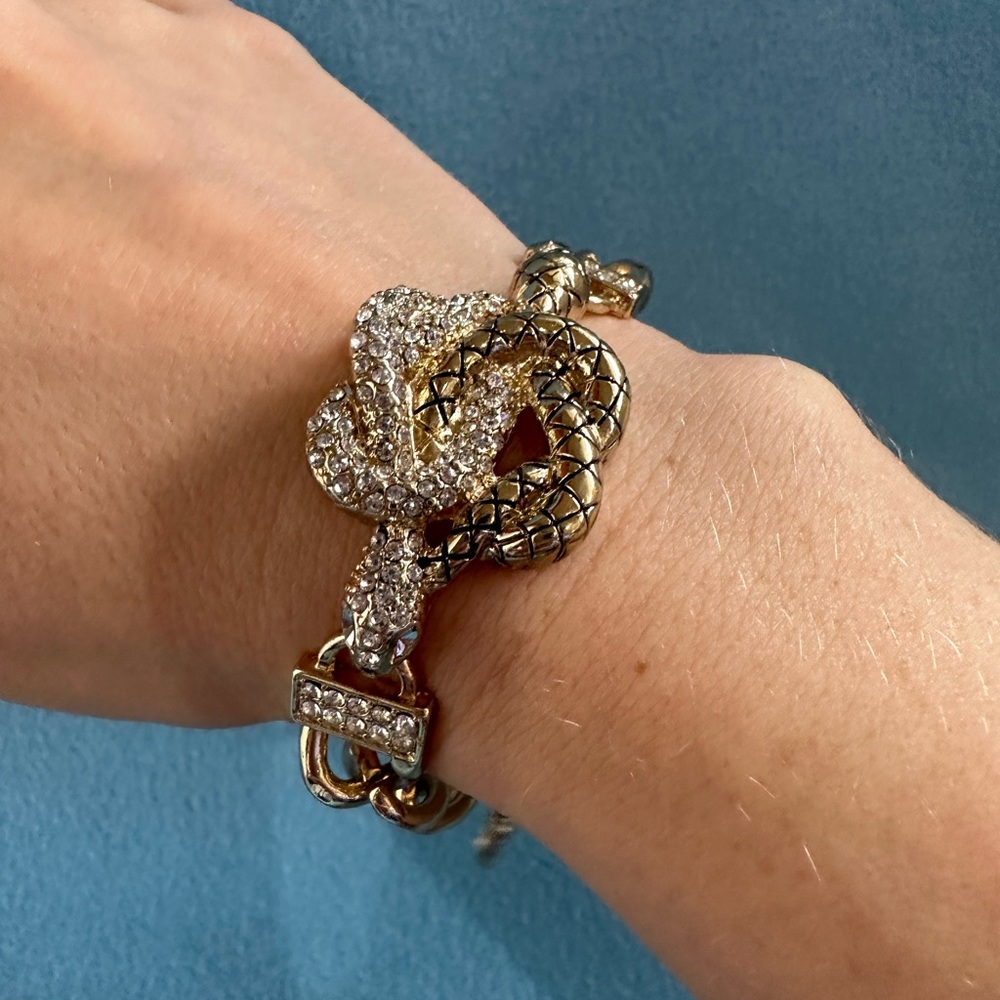 Snake knot fashion statement bracelet